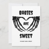Invitation Symbole Baby shower d'Halloween gothique (Devant)
