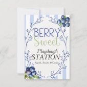 Invitation Symbole Blueberry de la station de jeu Berry Sweet (Dos)