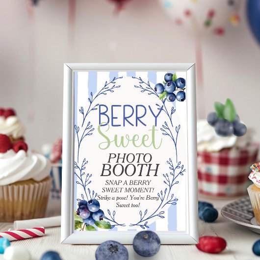 Invitation SYMBOLE BOOTH Bleu Bleu PHOTO Berry Sweet