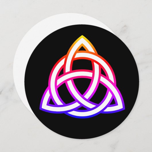 Invitation Symbole Celtic Trinity Knot Triquetra Wicca (Devant / Derrière)