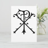 Invitation Symbole Chi Rho du Christ Inspirationnel chrétien (Debout devant)