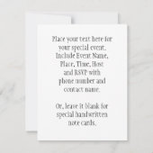 Invitation Symbole chinois d'invitations pour l'espoir sur le (Dos)