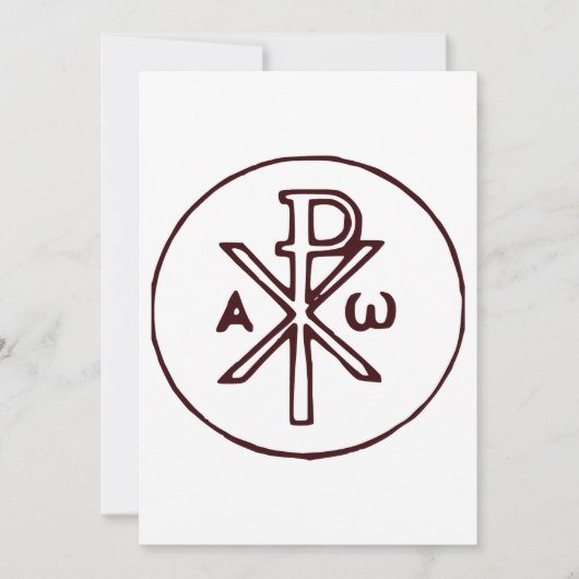 Invitation Symbole Christogram Chi-Rho (Devant)