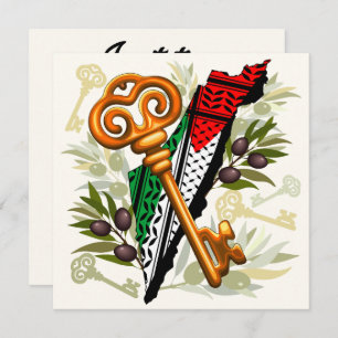Invitation Symbole clé palestinien du droit au retour
