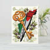 Invitation Symbole clé palestinien du droit au retour (Debout devant)