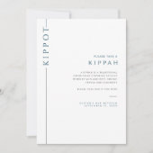 Invitation SYMBOLE COMPLET BLOC Moderne Bar Mitzvah Kippot (Devant)