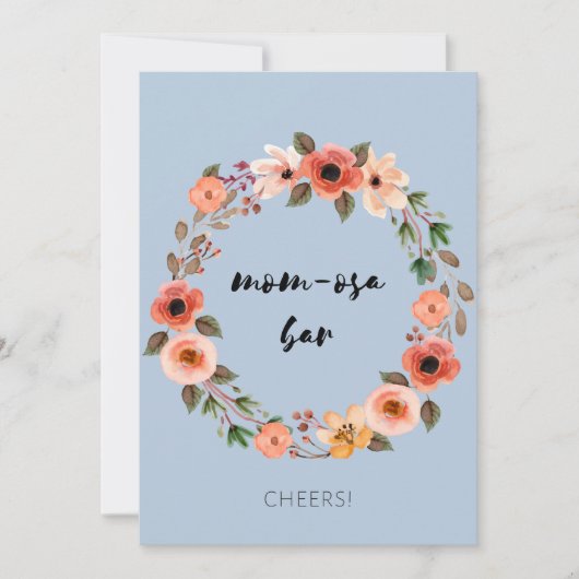 Invitation SYMBOLE DE Baby shower DE LA MÈRE-OSA (Devant)