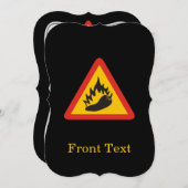 Invitation Symbole de danger de poivre chaud (Devant / Derrière)