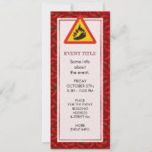 Invitation Symbole de danger de poivre chaud (Dos)