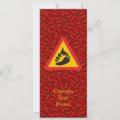Invitation Symbole de danger de poivre chaud (Devant)