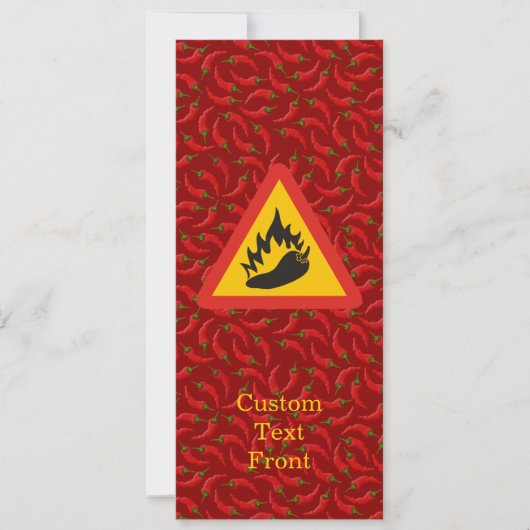 Invitation Symbole de danger de poivre chaud (Devant)