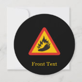 Invitation Symbole de danger de poivre chaud (Devant)