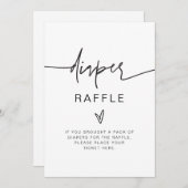 Invitation SYMBOLE DE JEU MARLO Modern Bohemian Diaper (Devant / Derrière)