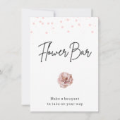 Invitation Symbole de la barre de fleurs des points roses mod (Devant)