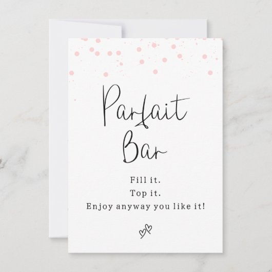 Invitation Symbole de la barre de parfait des points roses mo (Devant)
