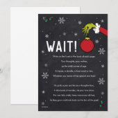 Invitation Symbole de la fête du livre d'invité Grinch Chalkb (Devant / Derrière)