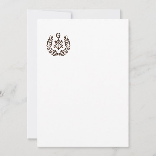 Invitation symbole de la franc-maçonnerie (Devant)