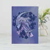 Invitation Symbole de la lune violette déesse Wiccan Triple M (Debout devant)