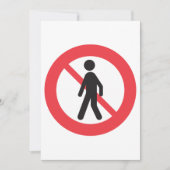 Invitation Symbole de la route piétonne (Devant)