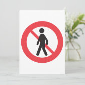 Invitation Symbole de la route piétonne (Debout devant)