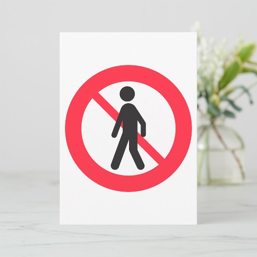 Invitation Symbole de la route piétonne