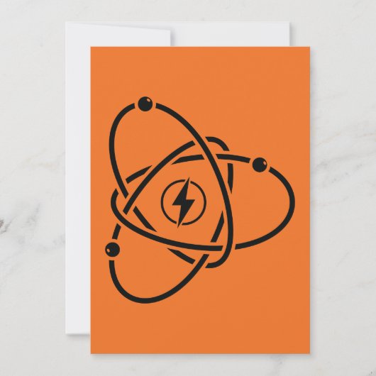 Invitation Symbole de l'énergie atomique Science et technolog (Devant)