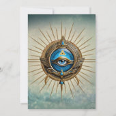 Invitation Symbole de l'oeil allant égyptien, (Dos)