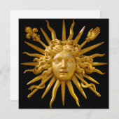 Invitation Symbole de Louis XIV le Roi Soleil (Devant / Derrière)