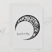 Invitation Symbole de lune tribal personnalisé (Devant / Derrière)