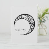 Invitation Symbole de lune tribal personnalisé (Debout devant)