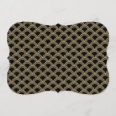 Invitation Symbole de mariage Gatsby de Black & Gold des anné (Dos)