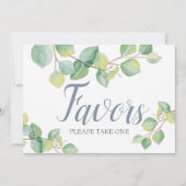 Invitation Symbole de mariage vert Eucalyptus Favor (Devant)