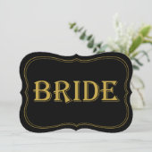 Invitation Symbole de mariée Mariage Gatsby des années 1920 (Debout devant)