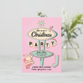 Invitation SYMBOLE DE Noël père Noël Mod Retro (Debout devant)