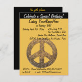 Invitation Symbole de paix (Devant / Derrière)