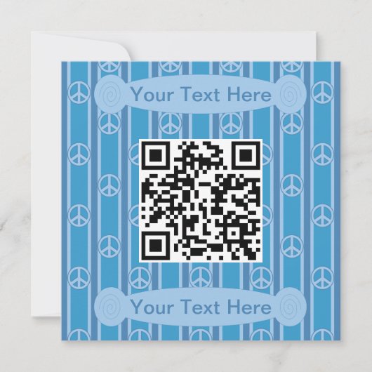 Invitation Symbole de paix amusant et fantaisiste QR Code (Devant)