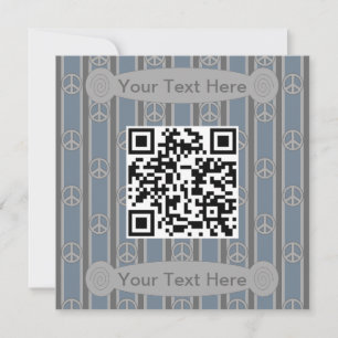 Invitation Symbole de paix amusant et fantaisiste QR Code
