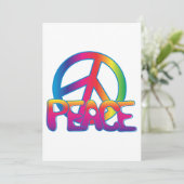 Invitation Symbole de paix coloré (Debout devant)