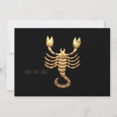 Invitation Symbole de scorpion or Tone Zodiac (Devant)