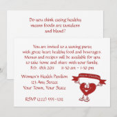 Invitation Symbole de sensibilisation à la cardiologie de l'h (Devant / Derrière)