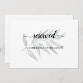 Invitation Symbole de siège Mariage Feuille verdoyant (Devant / Derrière)