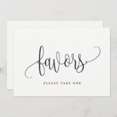 Invitation Symbole des Faveurs - Belle calligraphie (Devant / Derrière)