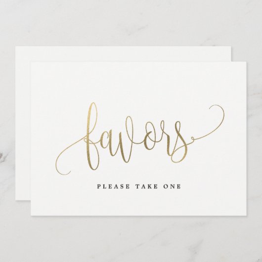 Invitation Symbole des Faveurs - Belle calligraphie (Devant / Derrière)