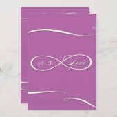 Invitation Symbole d'infini Connexion Ensemble de Mariages d' (Devant / Derrière)