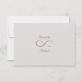Invitation Symbole d'infini Gold White Grey mariage RSVP (Devant)