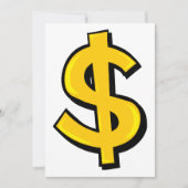 Invitation SYMBOLE Dollar Jaune (Devant)