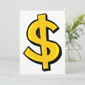Invitation SYMBOLE Dollar Jaune (Debout devant)