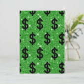 Invitation SYMBOLE Dollar Noir Argent Entrepreneur Wall Stree (Debout devant)