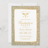 Invitation Symbole d'or Soins infirmiers de l'école de gradua (Devant)