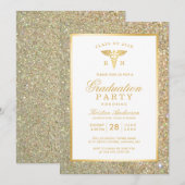 Invitation Symbole d'or Soins infirmiers de l'école de gradua (Devant / Derrière)